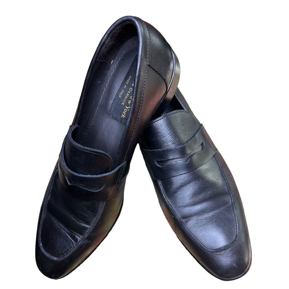 To Boot New York Portifino Made in Italy Black Slip On Loafer Size 10 1/2